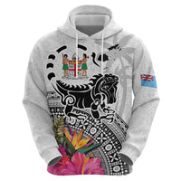 Fiji Iguana Hoodie Tapa Tribal Tattoo and Hibiscus LT03 - Polynesian Pride