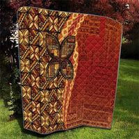 Samoan Pacific Tribal Flower Geometric Art Tattoos Quilt Siapo Pattern Flame Sunset - Polynesian Pride