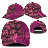 Samoan Pacific Tribal Flower Geometric Art Tattoos Classic Cap Siapo Pattern Romantic Rose - Polynesian Pride