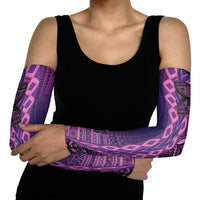 Samoan Pacific Tribal Flower Geometric Art Tattoos Arm Sleeves Siapo Pattern Purple Haze - Polynesian Pride