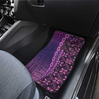 Samoan Pacific Tribal Flower Geometric Art Tattoos Car Mats Siapo Pattern Purple Haze - Polynesian Pride