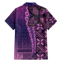 Samoan Pacific Tribal Flower Geometric Art Tattoos Hawaiian Shirt Siapo Pattern Purple Haze - Polynesian Pride
