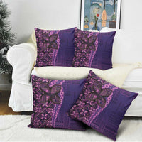 Samoan Pacific Tribal Flower Geometric Art Tattoos Pillow Cover Siapo Pattern Purple Haze - Polynesian Pride