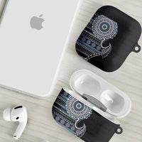 Fijian Masi Tribal Tattoos Art Pattern AirPods Case Navy Color Half Style LT03 - Polynesian Pride