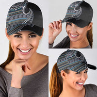 Fijian Masi Tribal Tattoos Art Pattern Classic Cap Navy Color Half Style LT03 - Polynesian Pride