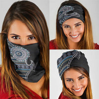 Fijian Masi Tribal Tattoos Art Pattern Neck Gaiter Navy Color Half Style LT03
