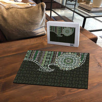 Fijian Masi Tribal Tattoos Art Pattern Puzzle Green Color Half Style LT03 - Polynesian Pride