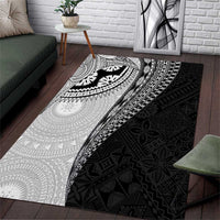Fijian Masi Tattoos Area Rug with Tapa Tribal Pattern - Polynesian Pride