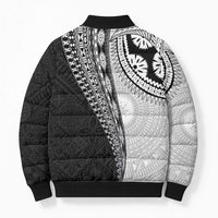 Fijian Masi Tattoos Bomber Puffer Jacket with Tapa Tribal Pattern LT03 - Polynesian Pride