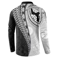 Fijian Masi Tattoos Button Sweatshirt with Tapa Tribal Pattern LT03 - Polynesian Pride
