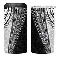 Fijian Masi Tattoos 4 in 1 Can Cooler Tumbler with Tapa Tribal Pattern - Polynesian Pride