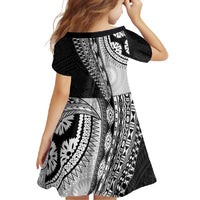 Fijian Masi Tattoos Family Matching Off Shoulder Maxi Dress and Hawaiian Shirt with Tapa Tribal Pattern - Polynesian Pride