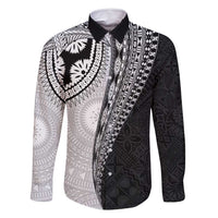 Fijian Masi Tattoos Family Matching Off Shoulder Short Dress and Hawaiian Shirt with Tapa Tribal Pattern - Polynesian Pride