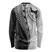 Fijian Masi Tattoos Long Sleeve Shirt with Tapa Tribal Pattern LT03 - Polynesian Pride