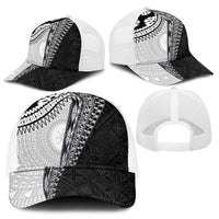 Fijian Masi Tattoos Mesh Trucker Cap with Tapa Tribal Pattern LT03 - Polynesian Pride