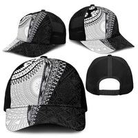 Fijian Masi Tattoos Mesh Trucker Cap with Tapa Tribal Pattern LT03 - Polynesian Pride