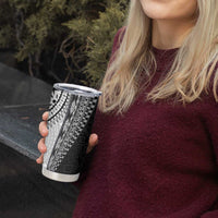Fijian Masi Tattoos Tumbler Cup with Tapa Tribal Pattern - Polynesian Pride