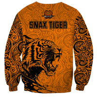 PNG Lae Snax Tigers Rugby Sweatshirt The Tigers Head and PNG Bird Polynesian Tattoo LT03 - Polynesian Pride