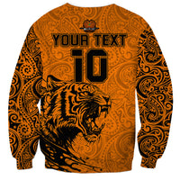 Custom PNG Lae Snax Tigers Rugby Sweatshirt The Tigers Head and PNG Bird Polynesian Tattoo LT03 - Polynesian Pride