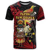 Papua New Guinea Christmas T Shirt Funny Melanesian Santa with Bird-of-paradise Tribal Style - Polynesian Pride