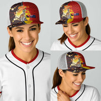 Australia and Papua New Guinea Together Baseball Net Cap Bird-of-paradise and Kangaroo with Oro Tapa and Aboriginal Art Motifs - Polynesian Pride