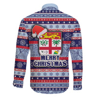 fiji-christmas-family-matching-mermaid-dress-and-hawaiian-shirt-fijian-santa-and-coat-of-arms-mix-tapa-pattern-striped-style