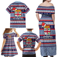 fiji-christmas-family-matching-off-shoulder-maxi-dress-and-hawaiian-shirt-fijian-santa-and-coat-of-arms-mix-tapa-pattern-striped-style