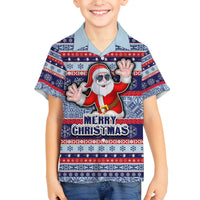 custom-fiji-christmas-family-matching-off-shoulder-short-dress-and-hawaiian-shirt-fijian-santa-and-coat-of-arms-mix-tapa-pattern-striped-style