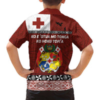 Tongan Culture Family Matching Long Sleeve Bodycon Dress and Hawaiian Shirt Ngatu Art Tattoo and Emblem of Tonga LT03 - Polynesian Pride