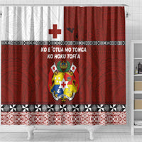 Tongan Culture Shower Curtain Ngatu Art Tattoo and Emblem of Tonga