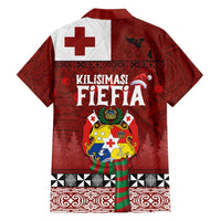 Tongan Christmas Family Matching Off The Shoulder Long Sleeve Dress and Hawaiian Shirt Kilisimasi Fiefia with Ngatu Art Tattoo LT03 - Polynesian Pride