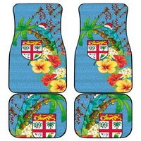 Fijians Iguana Tagimoucia Christmas Car Mats Christmas Palm Tree and Hibiscus