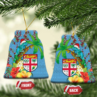 Fijians Iguana Tagimoucia Christmas Ceramic Ornament Christmas Palm Tree and Hibiscus