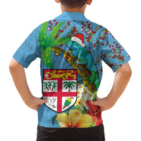 Fijians Iguana Tagimoucia Christmas Family Matching Tank Maxi Dress and Hawaiian Shirt Christmas Palm Tree and Hibiscus LT03 - Polynesian Pride