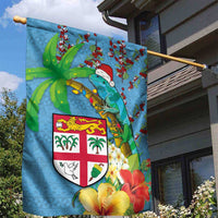 Fijians Iguana Tagimoucia Christmas Garden Flag Christmas Palm Tree and Hibiscus LT03 - Polynesian Pride