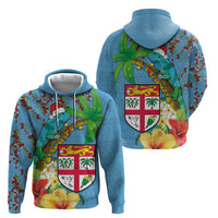 Fijians Iguana Tagimoucia Christmas Hoodie Christmas Palm Tree and Hibiscus LT03 - Polynesian Pride