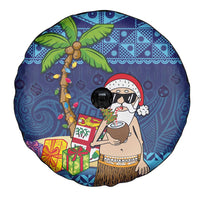 The Funny Santa Wears Sulu Christmas Spare Tire Cover Fijian Christmas Palm Tree With Masi Art Tattoo