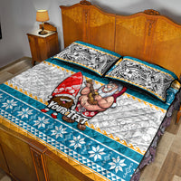 Custom Hawaii Mele Kalikimaka Quilt Bed Set Funny Santa and Coconut Mix Kakau Pattern LT03 - Polynesian Pride