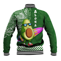 Hawaii Baseball Jacket Aloha Funny Avocado Mix Kakau Hawaiian Tribal LT03 - Polynesian Pride