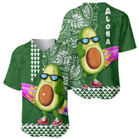 Hawaii Baseball Jersey Aloha Funny Avocado Mix Kakau Hawaiian Tribal LT03 - Polynesian Pride