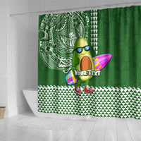 Aloha Avocado Funny Fruits Custom Shower Curtain Mix Hawaiian Kakau Tribal LT03 - Polynesian Pride