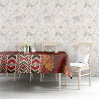 Hawaii Native Tapa Elements and Hibiscus Flowers Tablecloth LT03 - Polynesian Pride