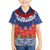 Samoan Tapa Hawaiian Shirt Ula Fala and Teuila Flower LT03 - Polynesian Pride