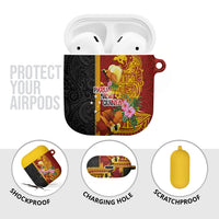 Papua New Guinea Independence Day AirPods Case Birds-of-Paradise Melanesian Tattoos Tropical Plants