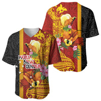 Papua New Guinea Independence Day Baseball Jersey Birds-of-Paradise Melanesian Tattoos Tropical Plants