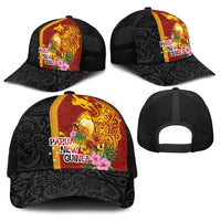 Papua New Guinea Independence Day Baseball Net Cap Birds-of-Paradise Melanesian Tattoos Tropical Plants