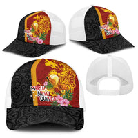 Papua New Guinea Independence Day Baseball Net Cap Birds-of-Paradise Melanesian Tattoos Tropical Plants