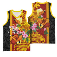Papua New Guinea Independence Day Basketball Jersey Birds-of-Paradise Melanesian Tattoos Tropical Plants
