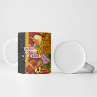 Papua New Guinea Independence Day Ceramic Mug Birds-of-Paradise Melanesian Tattoos Tropical Plants