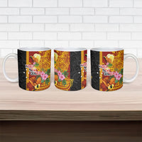 Papua New Guinea Independence Day Ceramic Mug Birds-of-Paradise Melanesian Tattoos Tropical Plants